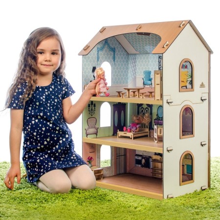 Designer "Puppet House Sofia" without furniture and dolls-2
