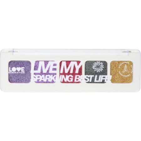Palette Shadow Love Generation Live My Sparkling Best Life!, Tone 01, 5 shades, 5 g