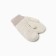 Women's mittens minku, milk color, 24 cm
