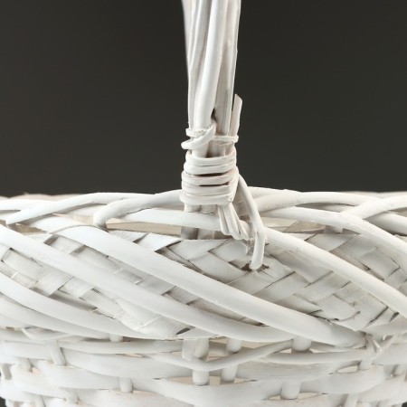 Wicker basket, 30 x 23/67 cm, white, willow-3