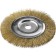 Disc “bison” brush 35187-200_z01, for Ushm, brassized 0.3 mm, steel, 22.2x200 mm
