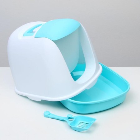Closed toilet with a scoop, 47 x 40 x 39 cm, white and white-7