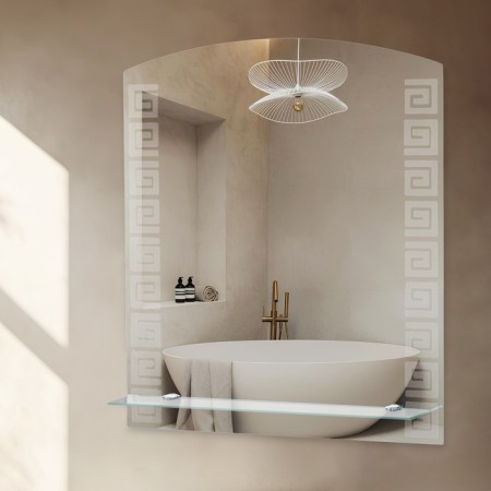 Hermes mirror, wall, with a shelf, 53 × 63 cm