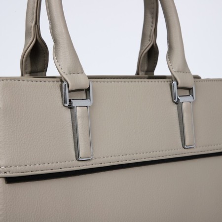 Luggage bag, external pocket, light-gray color-3