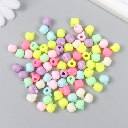 Beads for creativity plastic "Color apple with leaves" mix set 20 grams 0.7x0.8x0.9 cm 96149