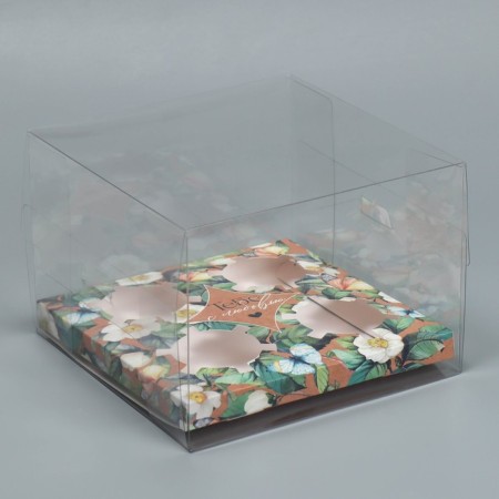 Capcake box, confectionery packaging, 4 cells “You with love”, 16 x 16 x 11.5 cm-1