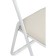 Fold 1 Metal Carcass chair, metal/eco -leather, white/beige 43x40x77 cm