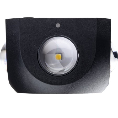 Lamp wall cover Duwi Nuovo 85x85x53mm 4W plastic 4200K IP 54 Black 4 rays-5