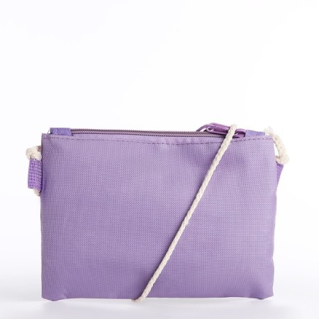 School set. A backpack with a zipper, a chover, bag, pencil case, a bag for coins, lilac color-11