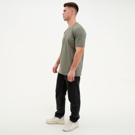 T -shirt male, olive color, size 48-1