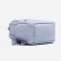 Women's backpack made of artificial leather with a zipper, 4 pockets, bag, gray-blue color