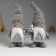 Souvenir Polystone "Santa Claus in a gray knitted cap, with a white beard" Mix 8.5x5x18 cm