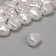 Plastic beads on the “Pearls” thread 1.6 × 1.4 × 1 cm, (set 90 pcs.), White color