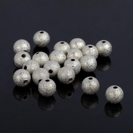 Crimp (clamping bead) SM-434-4 (set 20 pcs.), 8mm, color silver