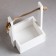 Kashpo wooden 15 × 12 × 25 cm "openwork", rectangular, handle rope, white give beautifully