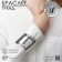 Bracelet Metal "Cuff" bend with strip, color silver