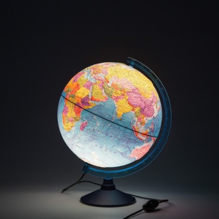 Political Globen Globe, interactive, embossed, diameter 320 mm, with backlight, with glasses-1