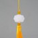 Textile suspension, plastic "Brush. Lotus" yellow 1.2x2.7x14.5 cm