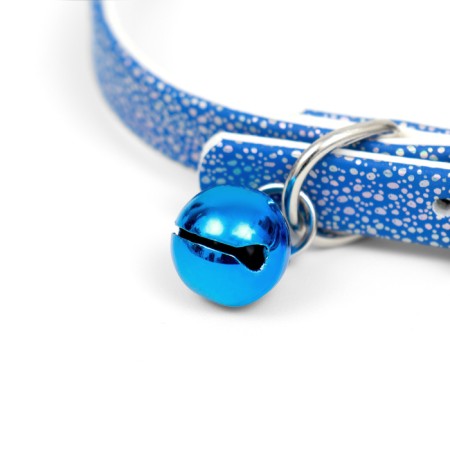 Soft collar "Andromeda" 31 x 1 cm, artificial leather, mix of flowers-3