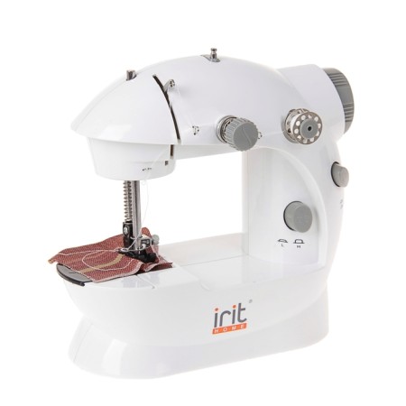 Sewing machine IRIT IRP-01, 9 W, semi-automatic, from batteries/network, white-gray