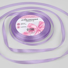 Satin tape, 6 mm × 23 ± 1 m, color pale lilac No. 44