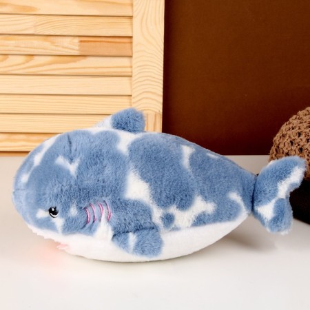 Soft toy "Shark", 32 cm, blue color-1