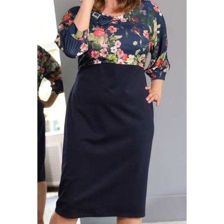 Women's dress, size 60, blue color-5