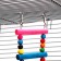 Toy for birds "ladder with beads" 8 steps, mix of flowers
