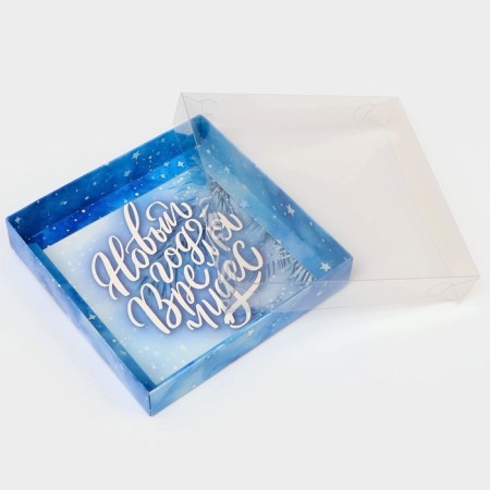 Confectionery packaging with PVC "Miracles Time", 16 x 16 x 3 cm-4