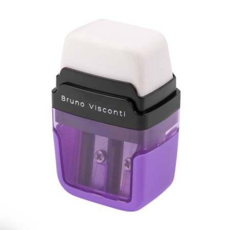 Carpet 2 holes with EasySharp container, with an eraser, mix-4