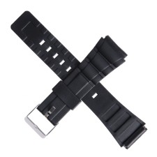 20 mm watch strap, silicone, L-23 cm, black