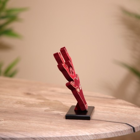 Souvenir "Deer" on the stand, tree 11x5x14 cm-3
