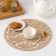 Napkin Decorative shade "Patterns" Beige color, D 30 cm, 100% p/e, felt