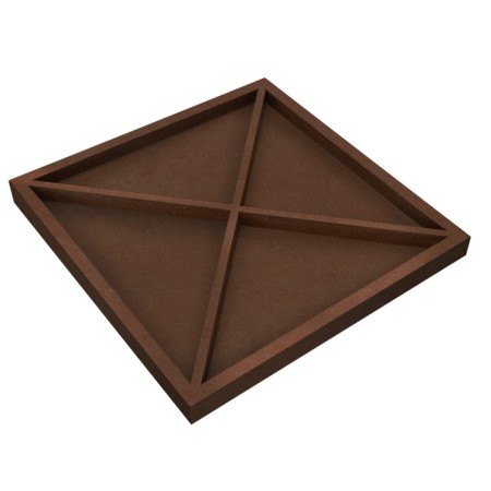 PPC tile is paving, 25 × 25 × 2 cm, brown, "universal"-3