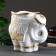 Figure Kashpo "Elephant Medium", white-gold 6 l/ 35x22x36cm