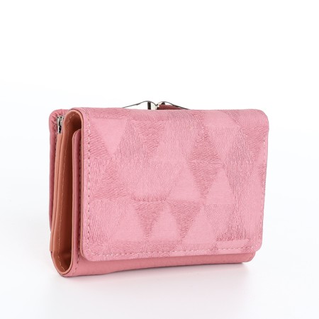 Women's wallet on magnets, pink color