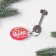A keychain with an insert "New Year's miracle", 5 x 4 cm.