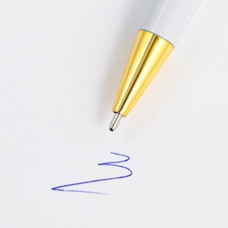 Pen in the gift case “Golden Teacher”, metal, blue paste, writing node 1.0 mm-5
