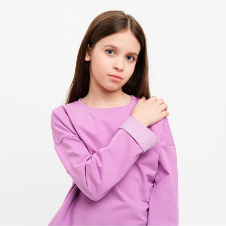 Kidsa (sweatshirt, trousers) minku lavender color, height 152 cm-3