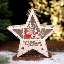 New Year's decor with a new year backlight 21.5 × 5 × 21.5 cm