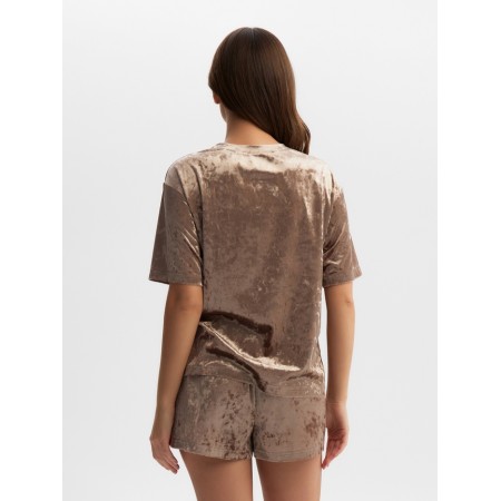 The female set (T -shirt and shorts) KAFTAN VELVET p. 48-50, coffee-6