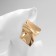 Earrings Metal "Atmosphere" rhombus rumbled, color gold