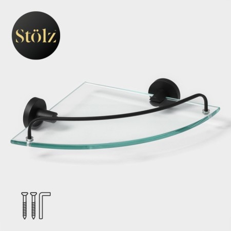 Bathroom shelf corner Stolz Stölz Loft Basic, glass