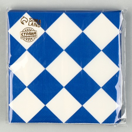 Paper napkins "Blue rhombics" 33x33 cm, set 20 pcs.-3