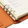Organizer on the rings, A5 format, 90 sheets, line, with a knife, cover of the leather mix