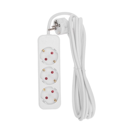 Extension cord Standard 3 nests, 3m, 3x1.0mm², s/h, white rexant