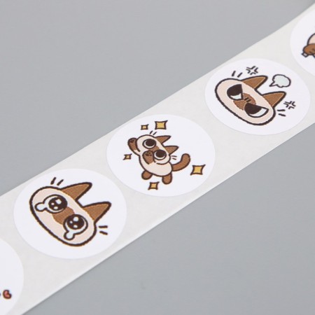 Stick Paper "Siamese cats" d = 2.5 cm 500 pcs in a roll 3x5x5.5 cm-4