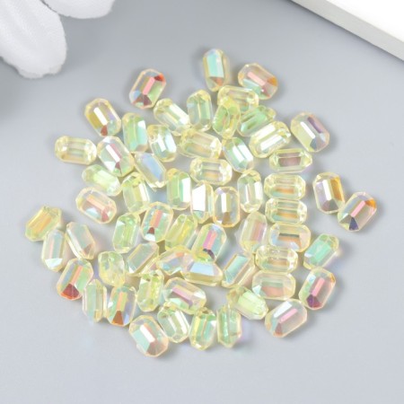 Decor for creativity Plastic "Elocated Crystal" set of 60 pcs yellow 0.8x0.6 cm-2