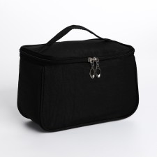 Cosmetic bag with lightning, black color