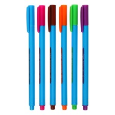 Set of ball pens 6 colors in a blister